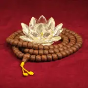 Brown Bodhi Seed Mala Buddha Buddhism Meditation 13-13.5mm Protector Knot