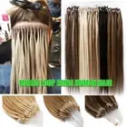 Thick 200g Remy Micro Loop Ring Beaded Human Hair Extensions Nano Tip Sombre US