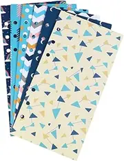 TOGEVAL 26pcs Creative Set 6 Holes Cash Envelopes with Sheets Stickers Coupon Organizer Wallet