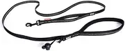 EzyDog Soft Trainer LITE Dog Leash - 12mm Soft Webbing Lead for Small Dogs, Neoprene Handle, Reflective, Additional Handle for Close Control (180cm, Black)
