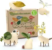 Taksa Toys Locomo Learning Family Resources Natural Wooden Animal Figures f 719