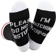 [TSOTMO] Please Do Not Disturb I’m Watching Soccer Gift Soccer Socks Football Fans Novelty Socks for Men Boy (Liver Socks), Liver Socks, One Size