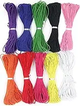 Elastic Cord, Coloured Elastic String Cord 10 Colors Bracelet String Stretchy for Necklace Jewellery Making Crafting (0.8 mm, 100 m)