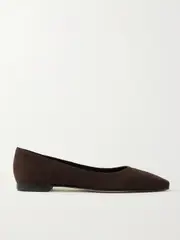 [Manolo Blahnik] Manolo Blahnik - Gelista Suede Ballet Flats - Dark brown - IT40 IT 40 Brown