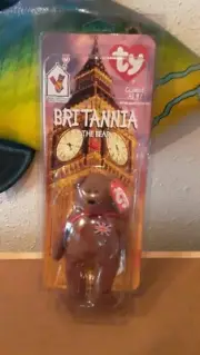 Ty Teenie Beanie Baby Britannia The Bear Rare with Tag Errors New In Box