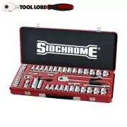 Sidchrome 51 Piece Metric & AF 1/4" & 1/2″ Drive Socket Set SCMT19135