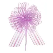 5pcs 6" Big Gift Wrapping Bows Organza Pull Bow Ribbon Chiffon Yarn Light Purple
