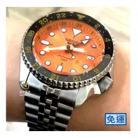 在飛比找露天拍賣優惠-精工錶SEIKO 5 sport機械錶 人氣橙橘GMT◎富興