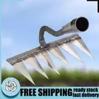 Garden Rake Sharp Metal Harrow Loose Soil Weeder Garden Hand Rake Tool Farm Tool