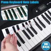 Removable Piano Keyboard Notes Label Reusable Silicone Piano 61/88Keys Stickers