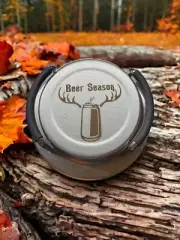 Laser Engraved Stainless Steel Coaster Set- Six Coasters and Holder