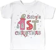 [Pixie and Elf] Baby’s 1st Christmas T-Shirt for Kids, Boys and Girls