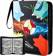 Card Binder, Premium Trading Card Binder With 50 Detachable Sleeves For 400 Cards,4 Pocket Card Holders For Baseball Cards, Game Cards, Business Cards, Photos, Gifts for Boys and Girls