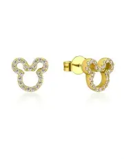 [Couture Kingdom] Disney Mickey Mouse Outline Stud Earrings 10mm in Gold