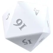 ULP16180 Ultra Pro Dice: d20 Vivid Heavy Metal: White (2)