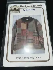 BACKYARD FRIENDS By Karen Lamp Scrap Bag Jacket #436