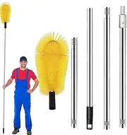 Rukjmqi Gutter Cleaning Hose - Flexible Brush Head Gutter Cleaner,Gutter Cleaning Safe Tool for Dirt Leaves Twigs Rocks and Other Debris