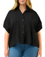Estelle Plus Lela Button Front Top