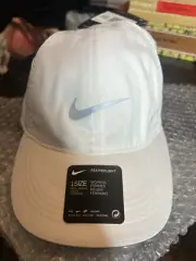 NIKE DRI-FIT Women Featherlight Aerobill Golf/Tennis/Running Hat Cap White RARE