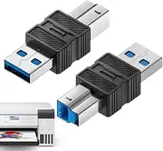 ccuzs USB A B Adapter, USB to B 3.0 Converter with Connector, High Speed Data Transfer for Computer, Laptop, Scanner