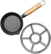 HIAKDOFT Mini Cast Iron Sauce Pan with Handle Non Stick Butter Melting Pot for Milk Oil Compact Frying Pan for Stove Top Cooking for Outdoor Camping and Quick