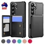 For Samsung S25 S24 S23 S22 S21 FE Ultra Plus Wallet Card Slots Case Flip Cover