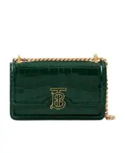 mini TB crocodile-effect crossbody bag One size Black