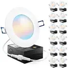 Sunco Lighting 12 Pack 4 Inch Ultra Thin LED Recessed Ceiling Lights Slim Select