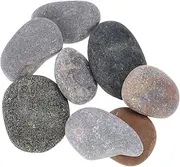 NOLITOY 8PCS DIY Painted Rocks Creative Hand Painted Pebbles for Art Projects Mixed Color Stones for Garden Decoration and Creations