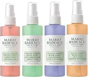 Mario Badescu Facial Spray Collection with Rose Water, Cucumber, Lavender and Orange Blossom, Multi-Purpose Cooling and Hydrating Face Mist for All Skin Types, Dewy Finish, 4 Fl Oz (Pack of 4)