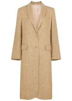 Forte_forte Herringbone Metallic Linen-blend Coat - Light Brown - 3 (UK 12 / M) 3 (UK 12 / M)