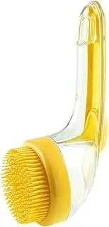 Dog Washing Brush - Pet Bath Massage Brush Long Handle with Soap Dispenser, Soft Silicone Bristles - Multi-function Dog Shampoo Scrubber Pet Grooming Brush for Bathing