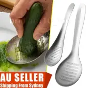 1PC Kitchen Stainless Steel Spoon Shape Spice Ginger Garlic Grater Grinder VZ