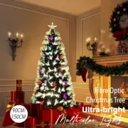 Christmas Fibre Optic Green Tree Long Fibres Ultra Bright Light 90/150CM 3ft 5ft