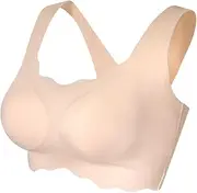[HONGFSM] 2024 Seamless Mastectomy Bra Breast Prosthesis Everyday Bras Fake Breast Bra Comfort Wireless Sports Bra For Women