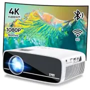 Native 1080P Projector with 5G WiFi and Bluetooth 5.1, 4K Supported Mini