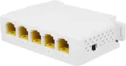 REVODATA 4 Port Gigabit 90W PoE Extender, 10/100/1000 Mbps IEEE802.3af/at/bt PoE Repeater 100/250 Meter Extend, 4 PoE Output, Plug and Play, Wall/DIN Rail Mounting PoE Amplifier (POE5006G)