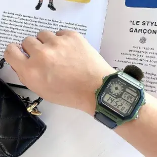 【CASIO 卡西歐】AE-1200WHB 空中飛人 迷彩方形 世界地圖 多時區 電子錶 膠錶 手錶(防水100米)