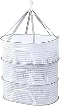 AIMALL 2-Layer or 3-Layer Foldable Drying Net – 27.6 x 19.7 Inch Hanging Mesh Basket for Vegetables, Fish, and Dry Goods, Fly-Proof with Windproof Hook
