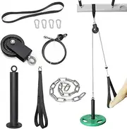 SYL Fitness LAT Pulley System Cable Machine Attachment with Loading Pin for Pull Down Crossover DIY Garage Gym Equipments