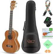 [Hricane] Sapele Ukulele 21 inch Soprano Ukeleles For Beginners Hawaiian Ukele with Ukulele Case and Ukele String Set