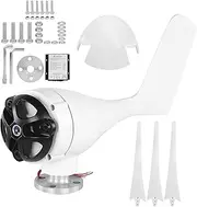 3 Blades Generator Power Parts Turbines Kit,1200W Small Wind Generator Turbines Kit, Hybrid Charge Controller Wind Turbine Kit for Marine Home Charging, Home and Workshop(Blue 24V)(White 24V)