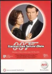 Modern FILM POSTER Postcard: TOMORROW NEVER DIES (Pierce Brosnan). Free p&p