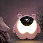 Bedside Clock Night Light Sensor Easy to Set Usb Powered Bedside Clock