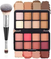 Creamy Blush Contour Palette, 16 Colors Concealer Blush Contour Palettes, Contouring Makeup Blushes Cream Matte & Makeup Brush Set Contour Concearler Palette Contouring Face for Women Girls