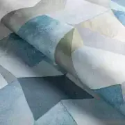 Kravet Couture Abstract Watercolor Linen Print Fabric- Tavoro / Seaglass 1.90 yd