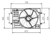 Fits VW Golf Passat Audi A3 Skoda Octavia Seat Leon Engine Cooling Fan AMS #2
