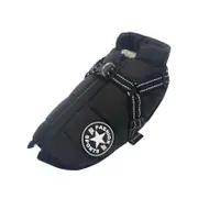 Warm Waterproof Jacket With Harness for Pet Dog Winter Comfy Cotton Apparel Padded Vest for Small Medium Dogs Black 2XL