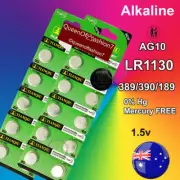 20 x LR1130 0%Hg AG10 189 Battery 1.5V Batteries Alkaline QUEENof7 Fresh
