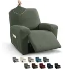MAXIJIN Recliner Cover Slipcovers for Living Room 4 Pieces Stretch Jacquard R...